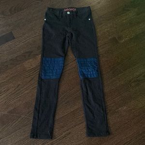 Denim patch pocket leggings